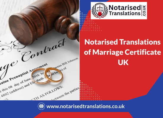 Marriage Certificate Notary Public Translations UK